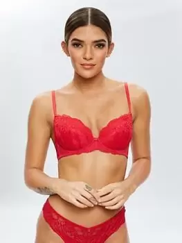 Image of Ann Summers Bras Sexy Lace Planet Plunge Bra, Bright Red, Size 30D, Women