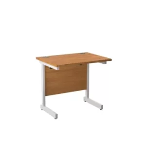 Image of 1800 X 800 Single Upright Rectangular Desk Nova Oak-White