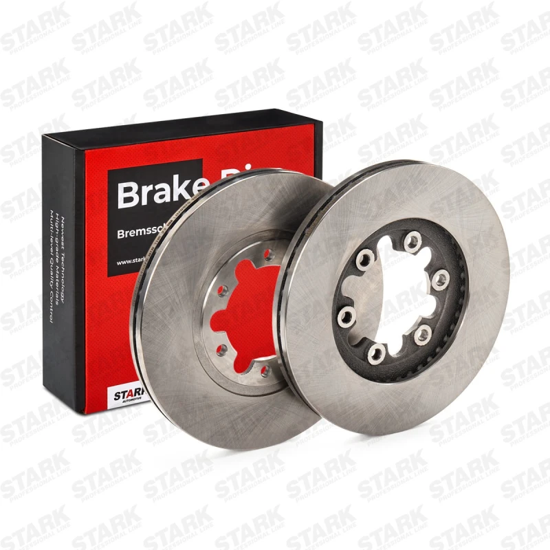 Image of STARK SKBD-0023334 Brake disc Front Axle, Vented, Cast Iron, Uncoated, Untreated, without bolts/screws Cast Iron Brake Disc (82)