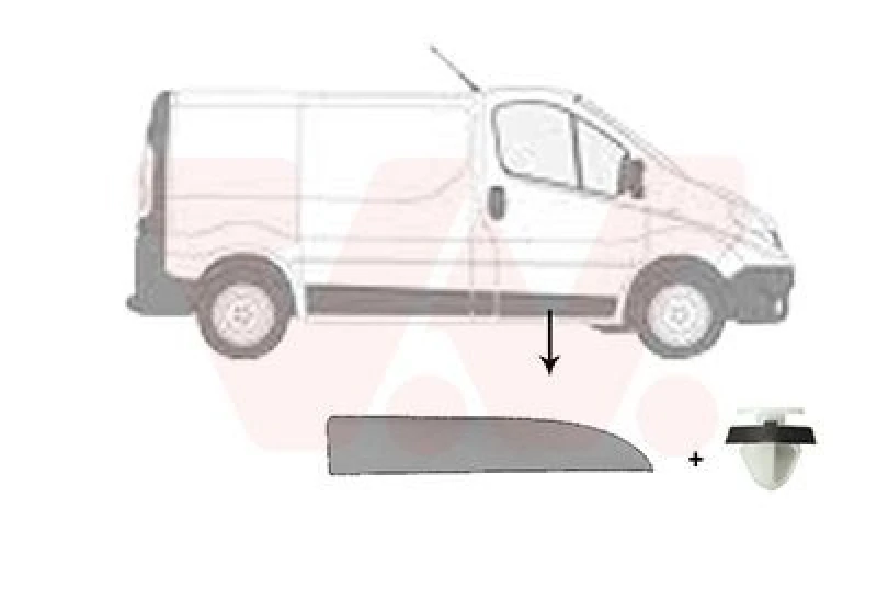 Image of VAN WEZEL Door moulding trim VAN WEZEL 4396402