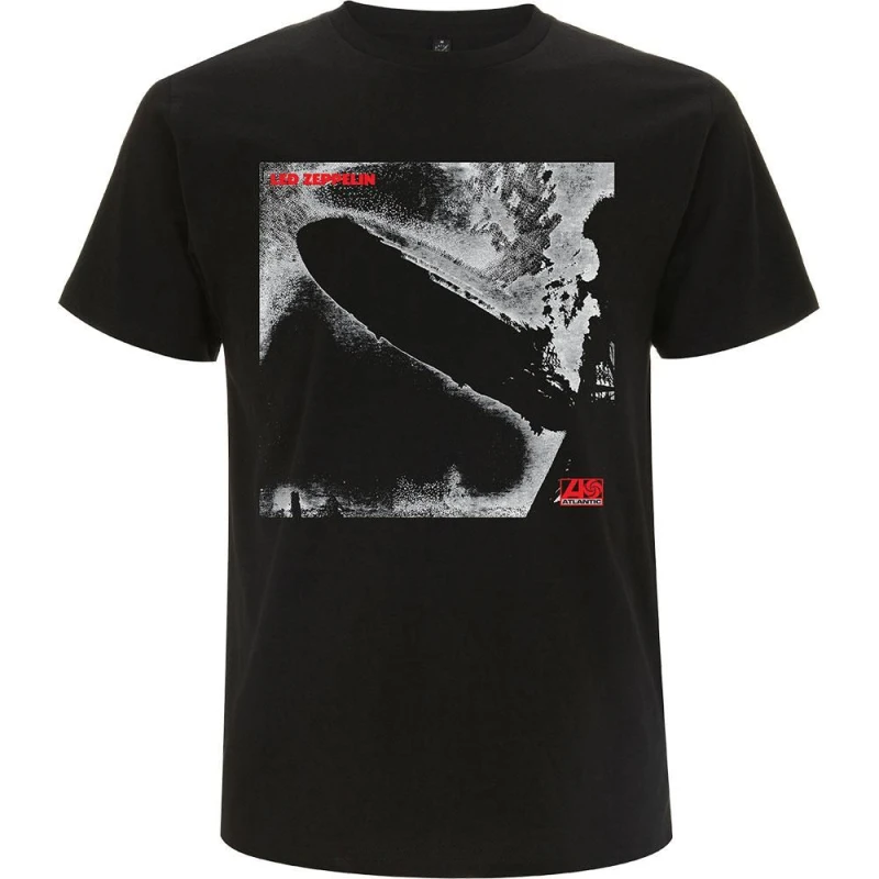 Image of Led Zeppelin LED Zeppelin Men 1 Remastered Cover T-Shirt in Black Size: Medium Black M Male 5063238455337