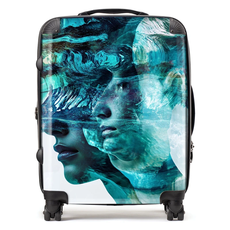 Image of Designer Luggage Calista Vale: 00008 Suitcase in Blue Size: Large Blue Unisex Large