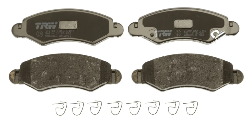 Image of TRW GDB3363 Brake pad set with acoustic wear warning, with accessories Brake Pad Set,disc brake (402)