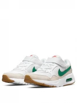 Image of Nike Air Max SC Childrens Trainer - White/Green, Size 10