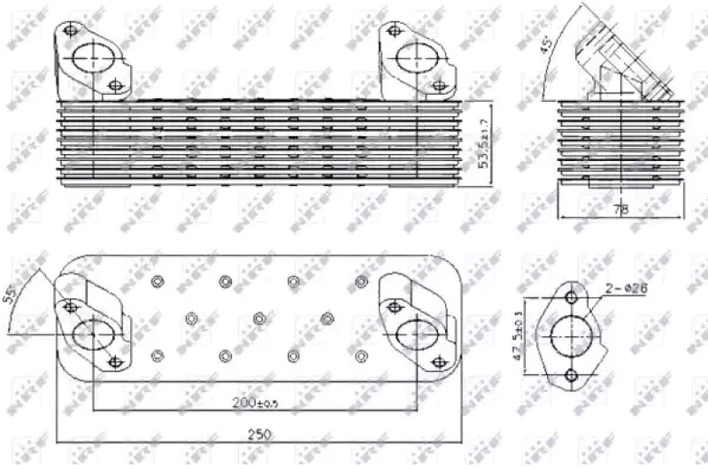 Image of NRF 31250 Oil Cooler Stainless Steel Oil Cooler,engine oil (469)