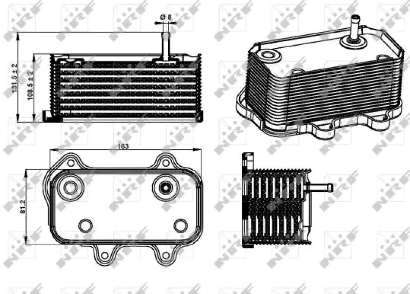 Image of NRF 31291 Oil Cooler Aluminium Oil Cooler,engine oil (469)