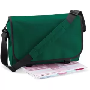 image of Bagbase Adjustable Messenger Bag (11 Litres) (one Size, Bottle Green)