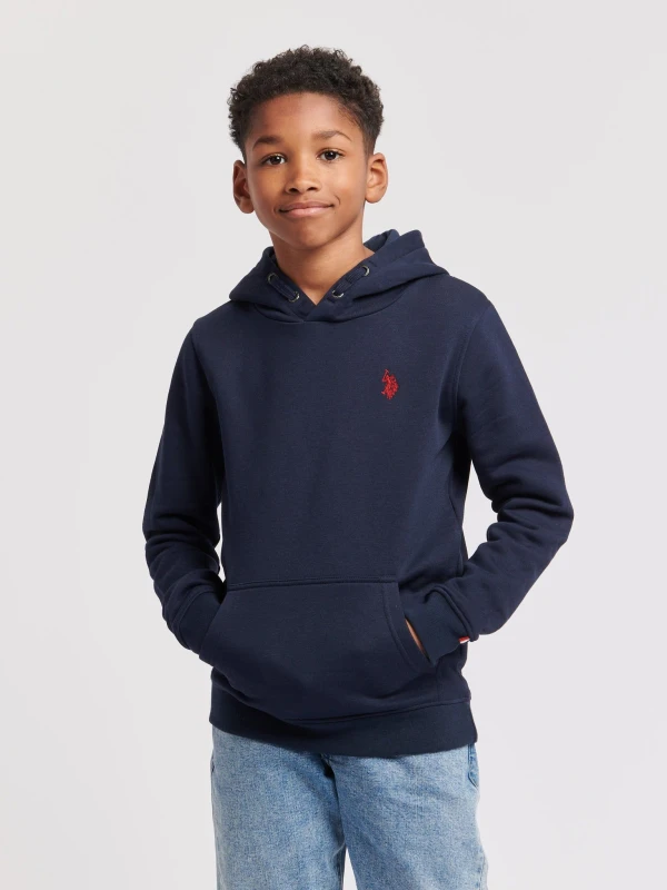 Image of U.S. POLO ASSN. Double Horsemen Brush Back Hoodie Dark Navy