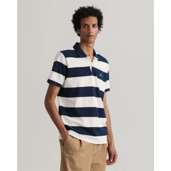 image of Gant Bar Stripe Polo Shirt - White