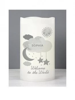 image of Personalised Welcome To The World LED Candle