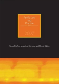 Image of Family Law and Practice by Nancy Duffield and Jacqueline Kempton and Christa Sabine Paperback