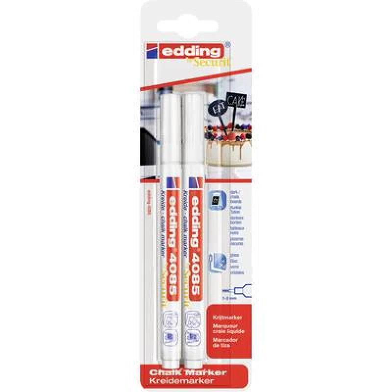 Image of Edding Edding 4085 4-4085-2-1049 Chalk White 1 mm, 2mm 4-4085-2-1049