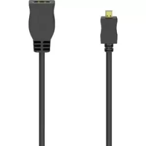 Image of Hama 00205168 HDMI Adapter cable [1x HDMI socket - 1x HDMI socket D Micro] Black 10 cm