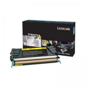 Image of Lexmark X746A3YG Yellow Laser Toner Ink Cartridge