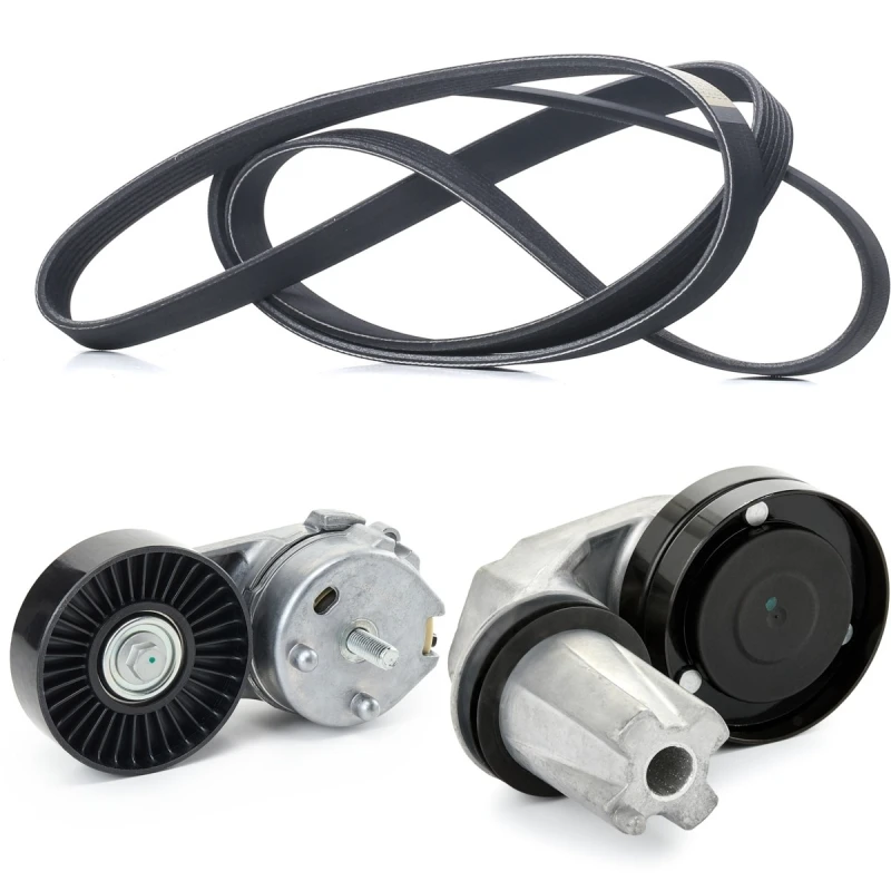 Image of RIDEX 542R0711 V-ribbed belt set Check alternator freewheel clutch & replace if necessary V-Ribbed Belt Set (542)