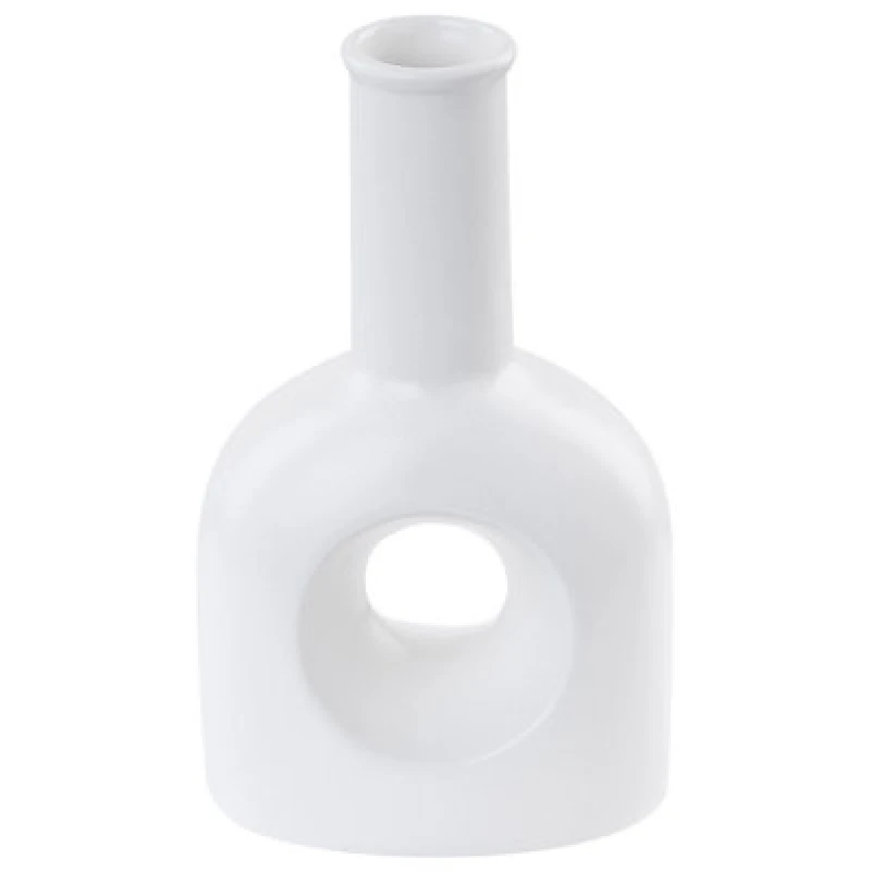 Image of Beliani Flower Vase Thebes Ceramic 22cm White