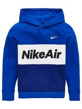 Image of Nike Sportswear Air Older Boys Overhead Hoodie - Royal Blue