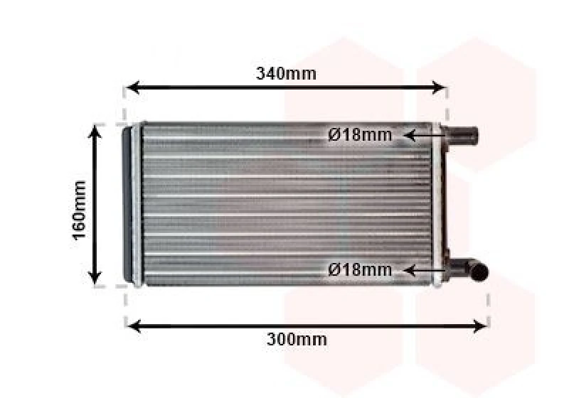 Image of VAN WEZEL Heater matrix VAN WEZEL 30006108