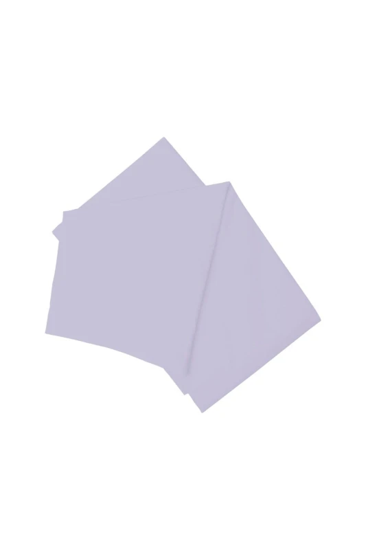 Image of Belledorm Easy Care 200 Thread Count Cotton Polyester Percale Flat Sheet in Pale Lilac Size: Double Pale Lilac Unisex Double