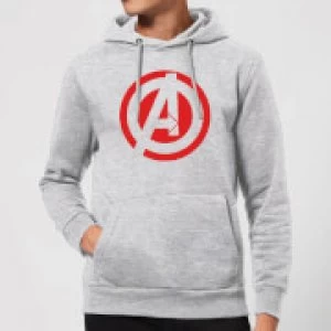 image of Marvel Avengers Assemble Captain America Logo Pullover Hoodie - White - S