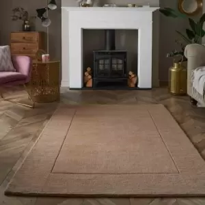 image of Mayfair Esme 80x150cm Taupe Wool Rug