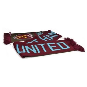Image of West Ham Jacquard Nero Design Scarf