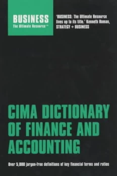 Image of Cima Dictionary of Finance and Accounting by Chartered Institute of Management Accountants Hardback