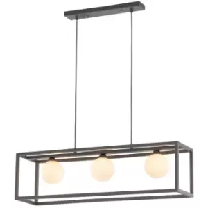Image of Netlighting Industrial and Retro Hanging Pendant Grey 3 Light, E27