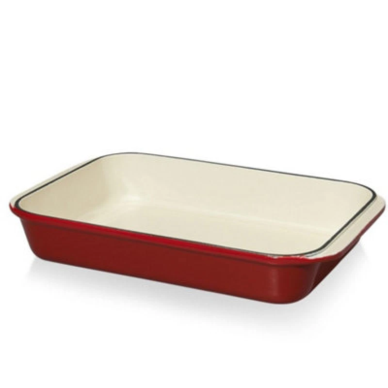 Image of Chasseur 32Cm Rectangular Roasting Dish - Chilli Red