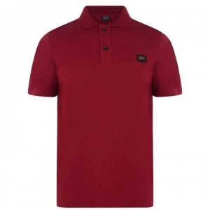 image of PAUL AND SHARK Short Sleeved Polo Shirt - Burgundy 142