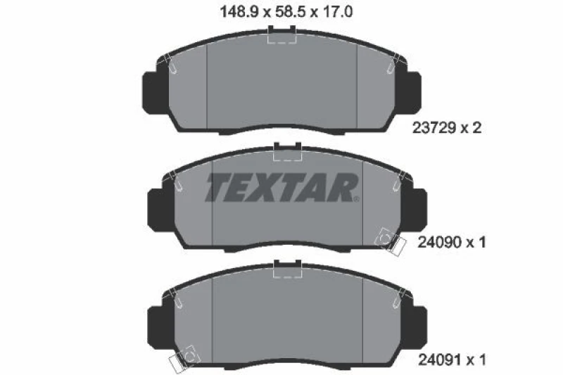 Image of Brake pad set TEXTAR 2372901