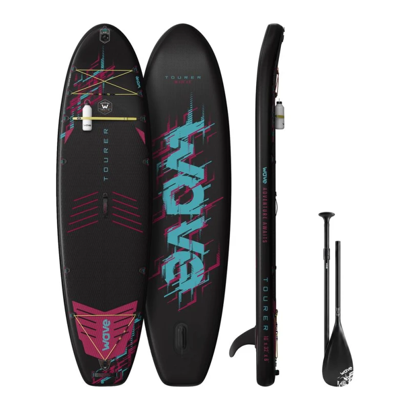Image of Wave Sups Wave Tourer 3.0 SUP Inflatable Paddleboard in Midnight Size: 10ft Midnight Unisex 10ft