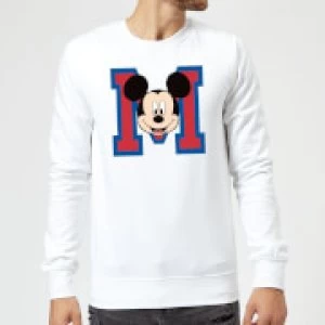 Disney Mickey Mouse M-Face Sweatshirt - White - XL