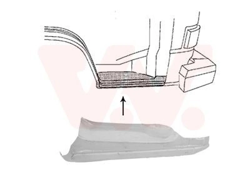 Image of VAN WEZEL Rocker panel VAN WEZEL 5870102