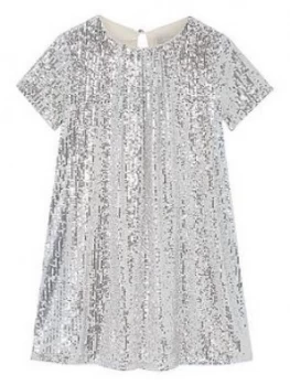 Image of Mintie By Mint Velvet Girls Sequined Dress - Silver