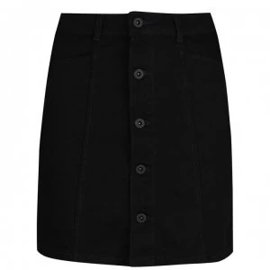 image of Jack Wills Capenhurst Button Skirt - Black