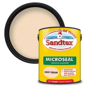 image of Sandtex Ultra Smooth Masonry Paint - Light Cream - 5L