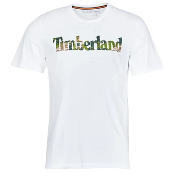 image of Timberland SS FT LINEAR TEE mens T shirt in White - Sizes XXL,M,L,XL