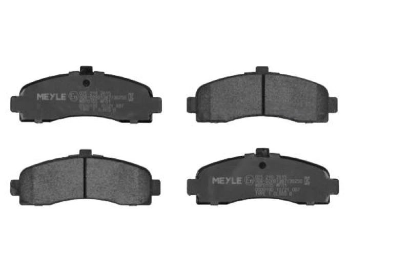 Image of MEYLE 025 216 2615 Brake pad set Front Axle, not prepared for wear warning indicator, Original Quality, with anti-squeak plate Brake Pad Set,disc bra