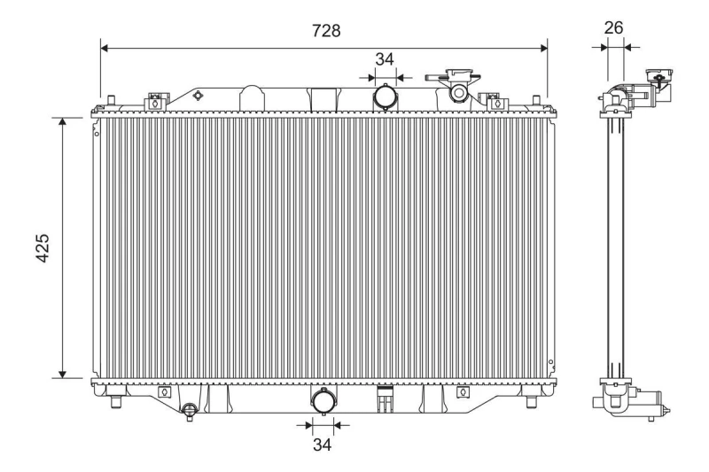 Image of Engine radiator VALEO 701393