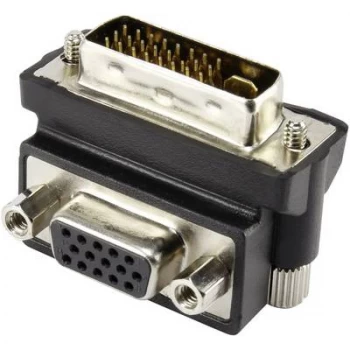 Image of Renkforce RF-4128855 DVI / VGA Adapter [1x DVI plug 29-pin - 1x VGA socket] Black