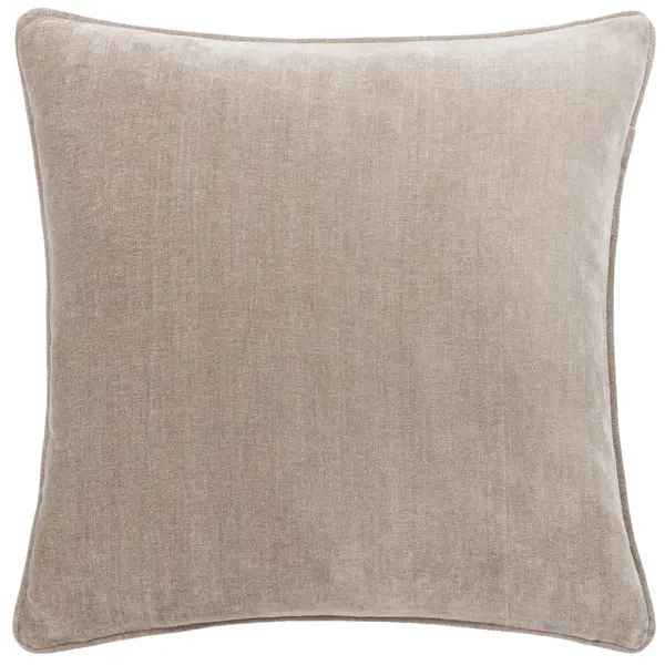 image of Heavy Chenille Cushion Greige, Greige / 50 x 50cm / Polyester Filled