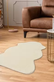 Image of Royal Plush Sheep Shape Rug - Size: 55x90cm - Natural