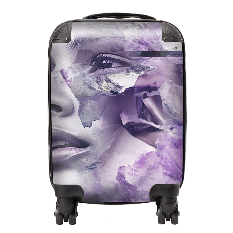 Image of Designer Luggage Calista Vale: 00010 Suitcase in Purple Size: Large Purple Unisex Large