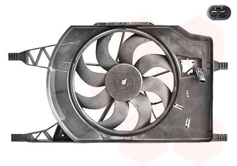 Image of VAN WEZEL Fan, radiator VAN WEZEL 4348746