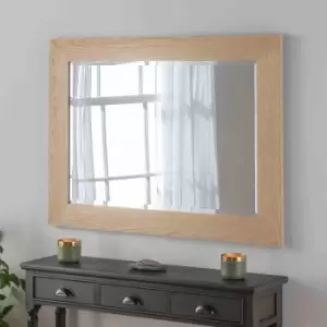 Image of Yearn Mirrors Yearn Oak Framed Mirror Bevelled 64X79Cm