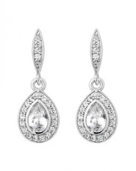 image of Jon Richard Silver Peardrop Drop Earring