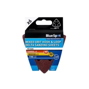 Image of 6 Pack 93MM Mixed Grit Delta Sanding Sheets