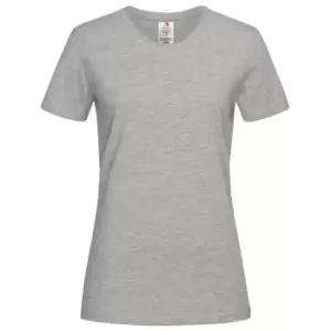 Image of Stedman Womens/Ladies Classic Organic T-Shirt (XS) (Heather Grey)