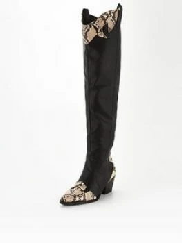 image of Public Desire Lasso Over The Knee - Black